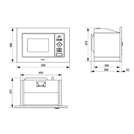 Встраиваемая микроволновая печь Hansa AMM20BEIH А-4